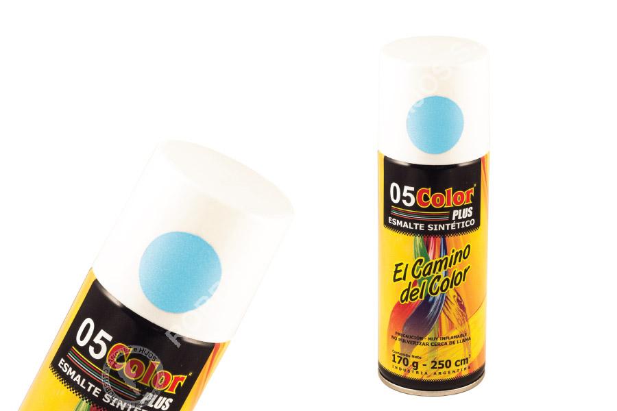 ESMALTE SINTETICO "05" EN AEROSOL COLOR CELESTE PASTEL X 250 CC. (PACK X 6 UND) 
