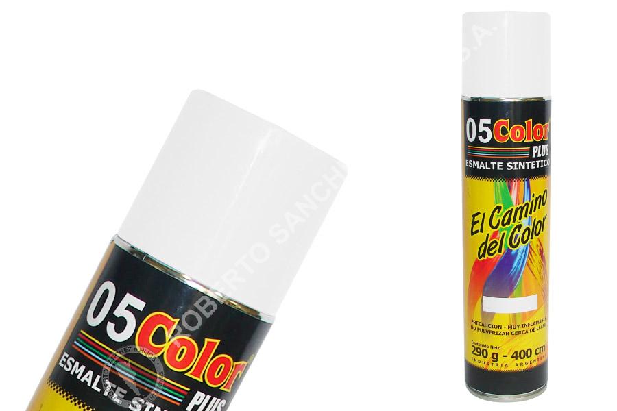 ESMALTE SINTETICO "05" EN AEROSOL COLOR BLANCO MATE X 400 CC. (PACK X 6 UNID) 