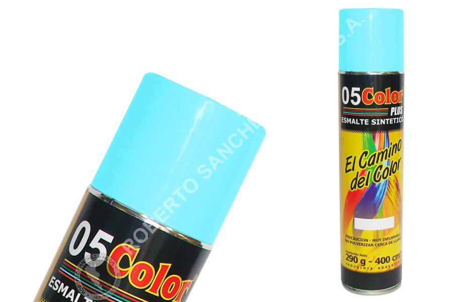 ESMALTE SINTETICO "05" EN AEROSOL COLOR CELESTE X 400 CC. (PACK X 6 UNIDADES) 