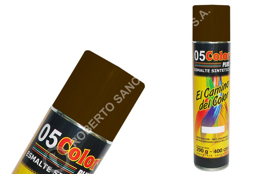 ESMALTE SINTETICO "05" EN AEROSOL COLOR MARRON X 400 CC. (PACK X 6 UNIDADES) 