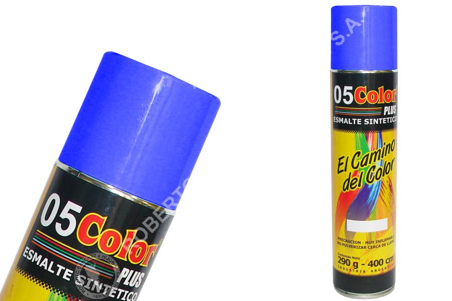ESMALTE SINTETICO "05" EN AEROSOL COLOR AZUL COBALTO X 400 CC. (PACK X 6 UND) 