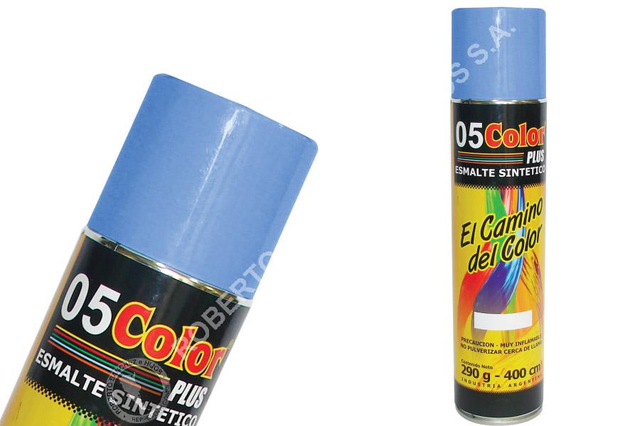 ESMALTE SINTETICO "05" EN AEROSOL COLOR AZUL CLARO X 400 CC. (PACK X 6 UNIDADES) 