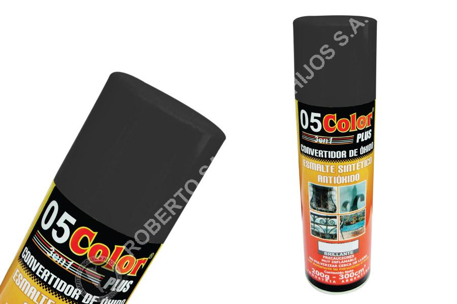 CONVERTIDOR DE OXIDO EN AEROSOL X 300 CC 3 EN 1 (CONVERTIDOR ESMALTE ANTIOXIDO) COLOR NEGRO (PACK X 6 U)