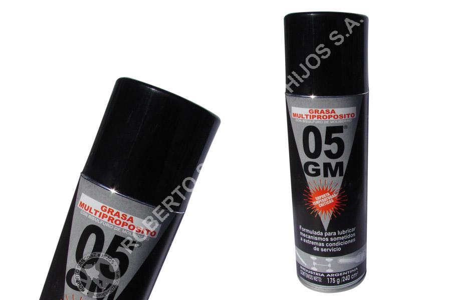 GRASA MULTIPROPOSITO "05" GM EN AEROSOL X 240 CC. (PACK X 6 UNIDADES) 