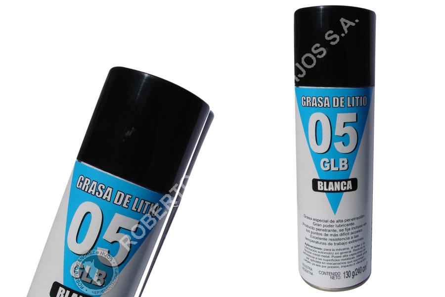 GRASA DE LITIO BLANCA "05" GLB EN AEROSOL X 240 CC. (PACK X 6 UNIDADES) 