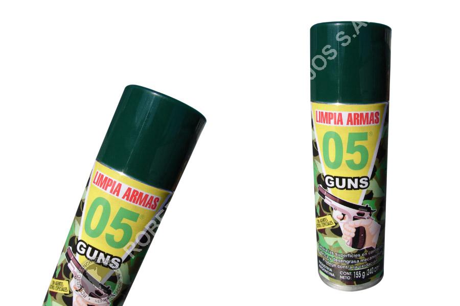 LIMPIA ARMAS "05" GUNS EN AEROSOL X 240 CC. (PACK X 6 UNIDADES) 
