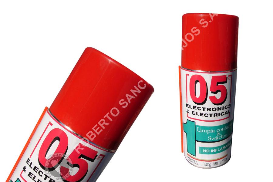 LIMPIA CONTACTOS PARA ELECTRONICA "05" EN AEROSOL X 180 CC. (PACK X 6 UNIDADES) 