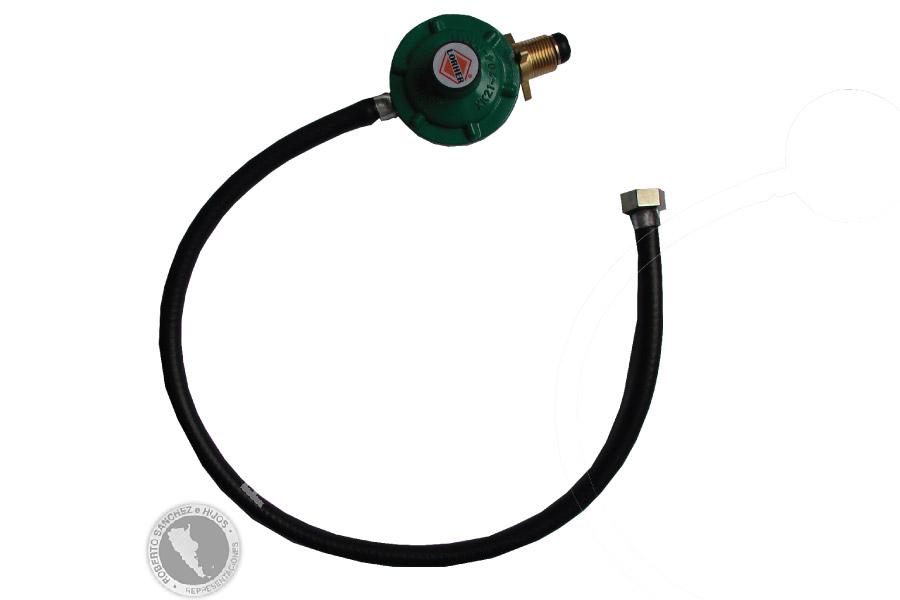 REGULADOR PARA GAS DE GARRAFA CON MANGUERA DE 2.00 MTS. 