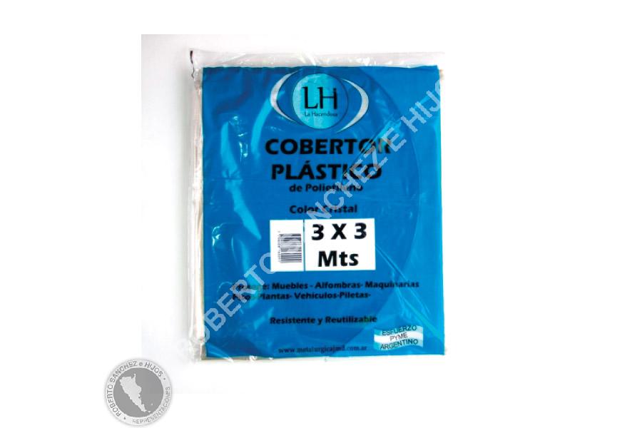 COBERTOR PLASTICO 3 X 5  COLOR CRISTAL (CAJA X 24 UNIDADES) 