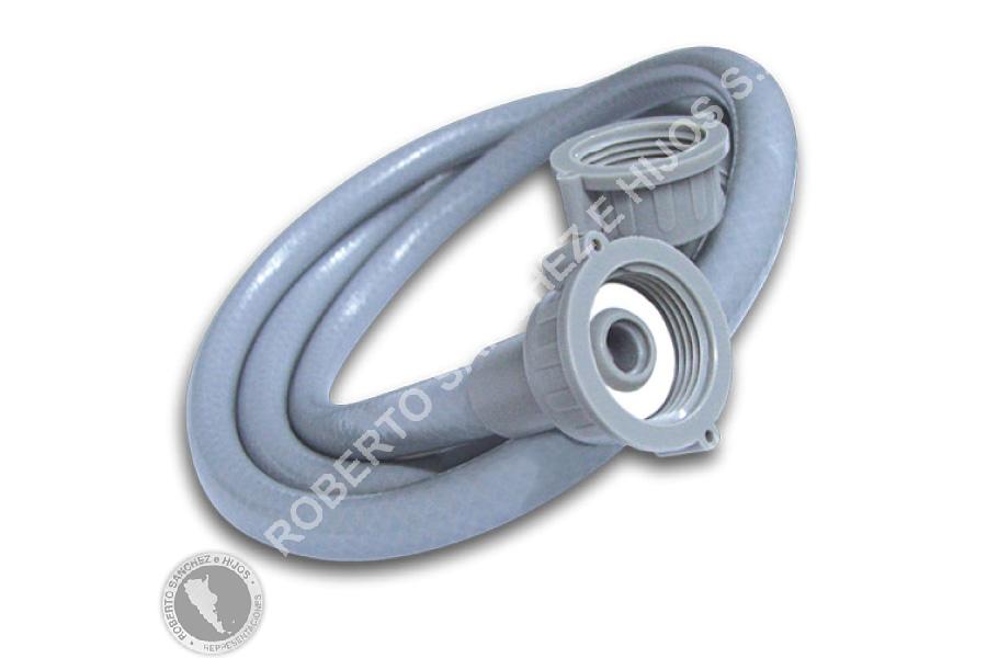 MANGUERA DE CARGA DE LAVARROPA CON CONECTORES - "LINEA ECO" LARGO 1,80 MTS (OFERTA X 24 UND) (PRECIO X UNIDAD)
