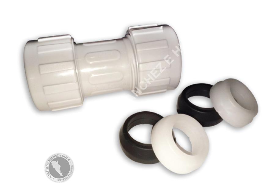ACOPLE REPARADOR CAÑO PLASTICO/METALICO DE 1/2" (OFERTA X 100 UNIDADES) 