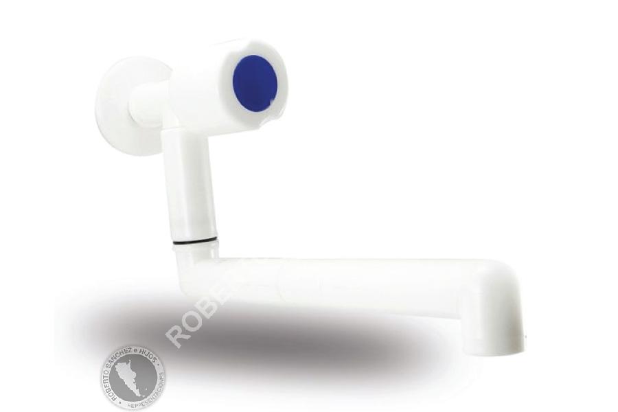 GRIFO PARA PARED EN POLIPROPILENO CON PICO BAJO MOVIL "LINEA NUOVA" (OFERTA X 16 UNIDADES)