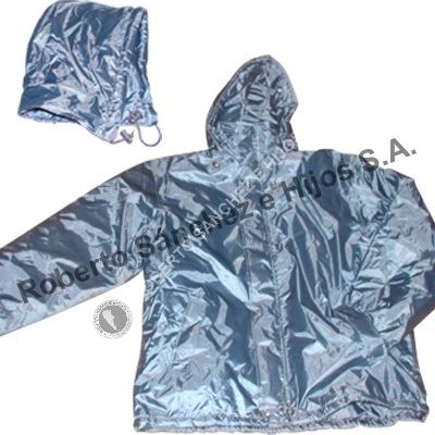 CAMPERA PARA FRIO RELLENA CON GUATA DE 200 GR MATELASEADO Y CAPUCHA DESMONTABLE TALLE "XL" (CAJA X 10 UNIDADES)