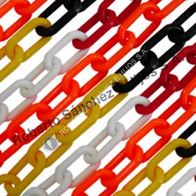 CADENA PLASTICA 08 X 29 X 49 COLOR ROJA (ROLLO X 30 MTS) (CAJA X 240 MTS) (PRECIO X METRO)