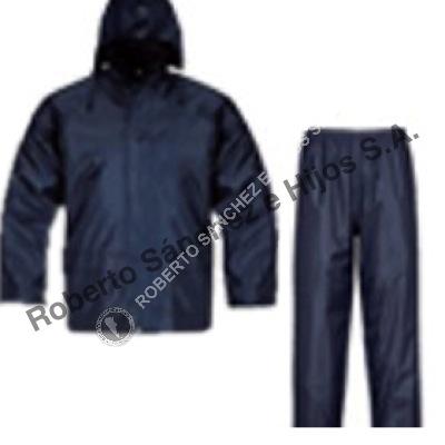 TRAJE DE LLUVIA "GOLD" PANTALON/CINTURA PVC/POL/PVC COLOR AZUL MARINO TALLE "XXXL" (CAJA X 20 UNIDADES)