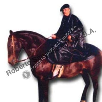 PONCHO RESERO CON CAPUCHA LARGO 4,50 MTS PVC/POL/PVC COLOR NEGRO (CAJA X 10 U) 