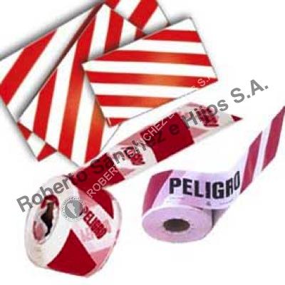 CINTA PELIGRO DOBLE FAZ 8 CM X 200 MTS. (CAJA X 100 UNIDADES) (PRECIO EN $) 