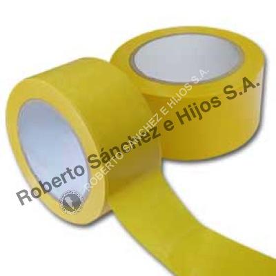 CINTA PLASTICA DEMARCATORIA AUTOADHESIVA COLOR AMARILLO 50 MM X 33 MTS. (CAJA X 10 UNIDADES)
