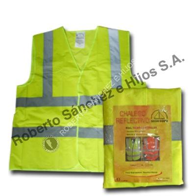 CHALECO DE POLIESTER "TANGO PREMIUM" CON REFLECTIVO - COLOR AMARILLO (CAJA X 100 UNIDADES)