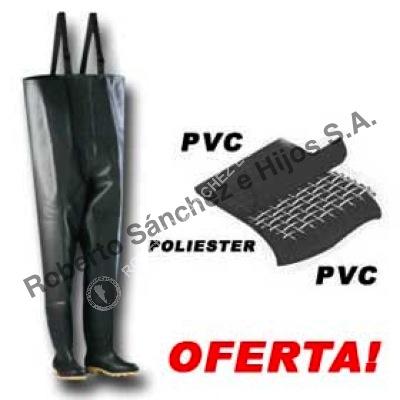 WADER CON BOTA PVC/POL/PVC IMPORTADO COLOR NEGRO TALLE 44/45 (OFERTA X 12 PARES)