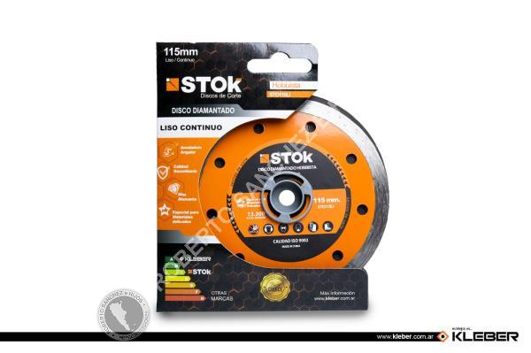 DISCO DIAMANTADO LISO  115 MM.STOK EJE DE 7/8" CON BUJE REDUCTOR A 5/8" (BULTO X 100 UNID)